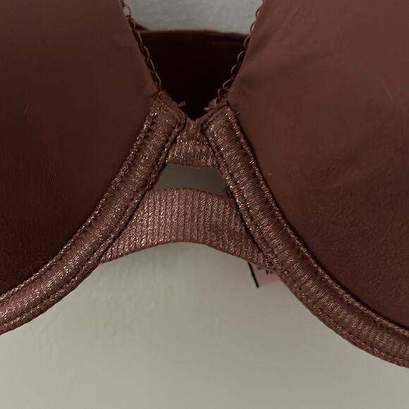 VS mauve body bra with sparkle underwire 32DDD lined perfect NWT - Picture 3 of 9